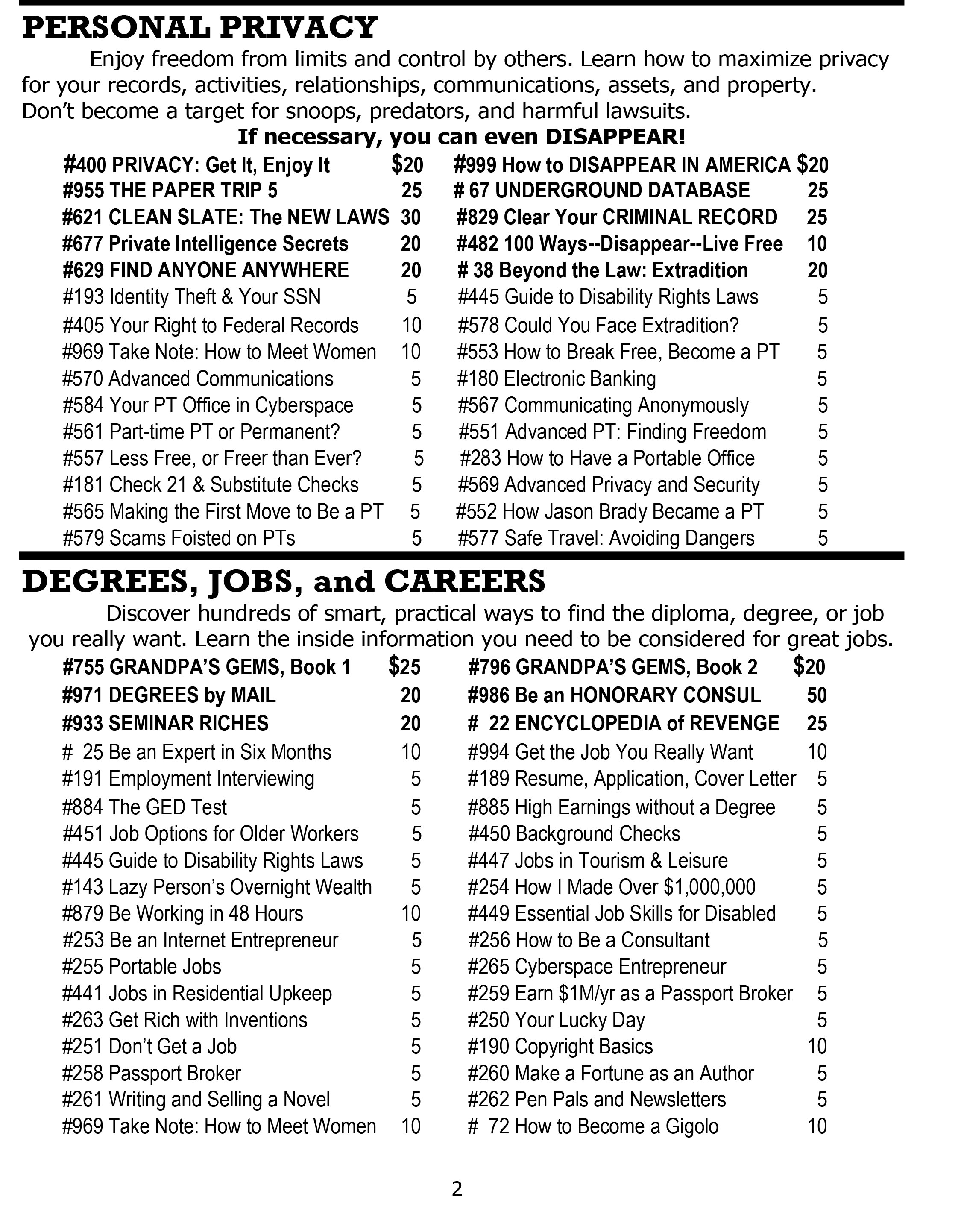 Catalog