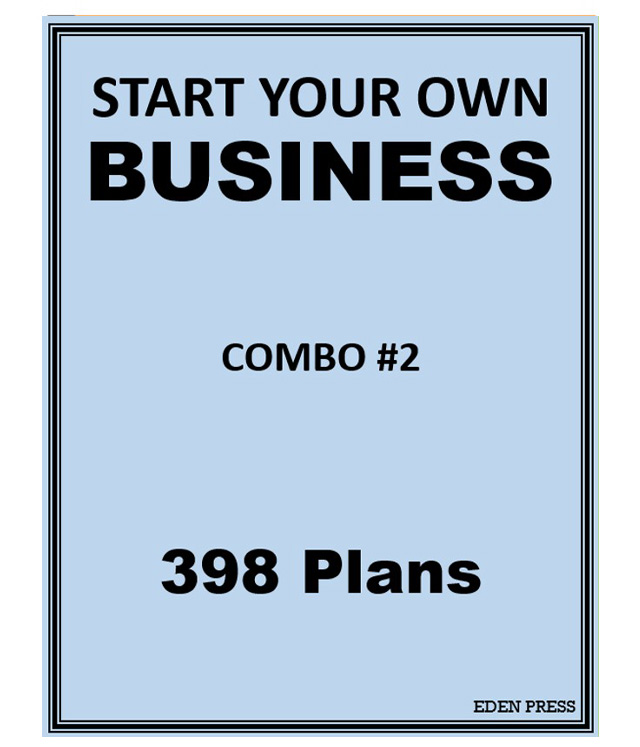 START YOUR OWN BUSINESS - COMBO #2 (398 Plans!)
